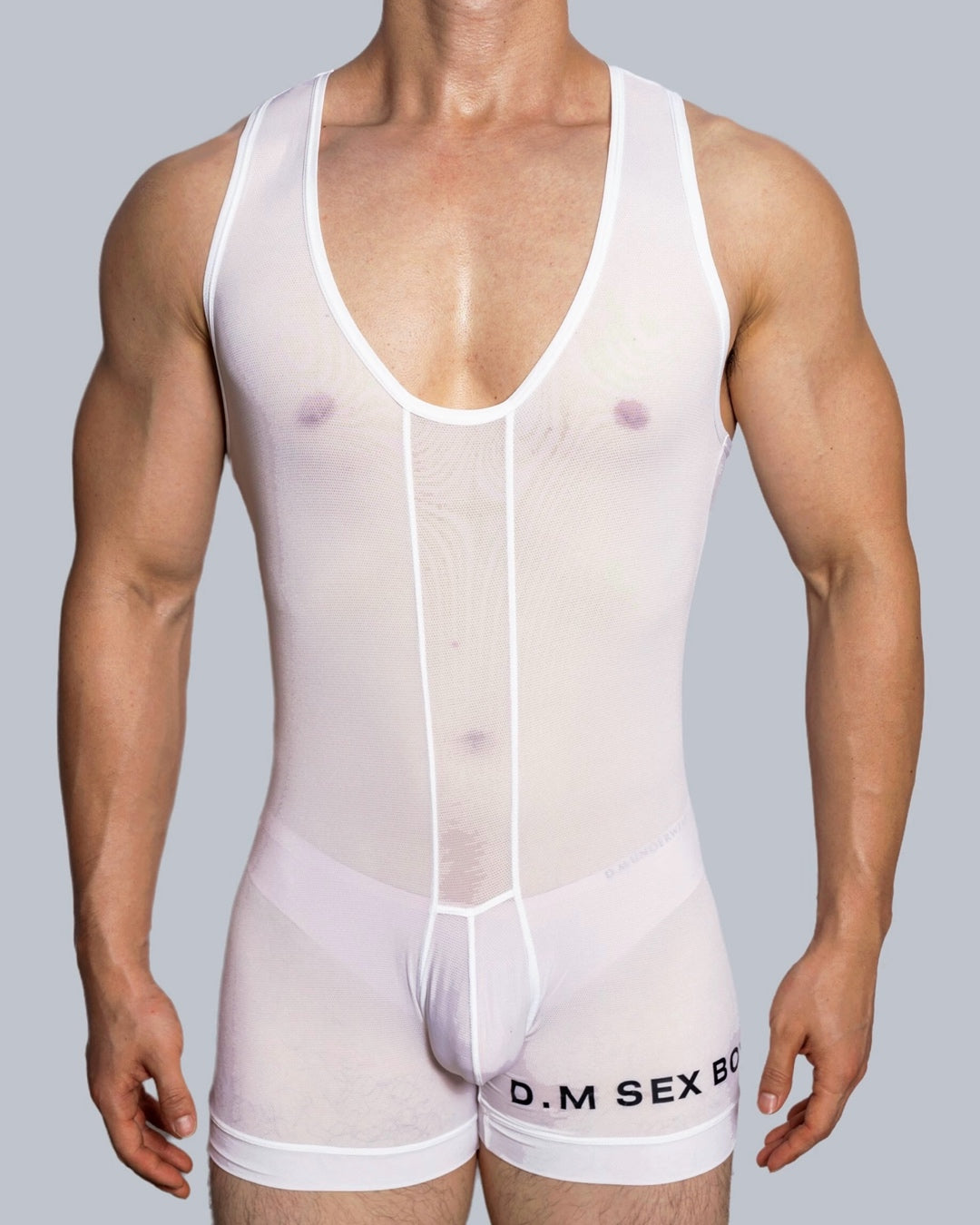 DM MEN’S SEE THROUGH MESH JUMPSUIT