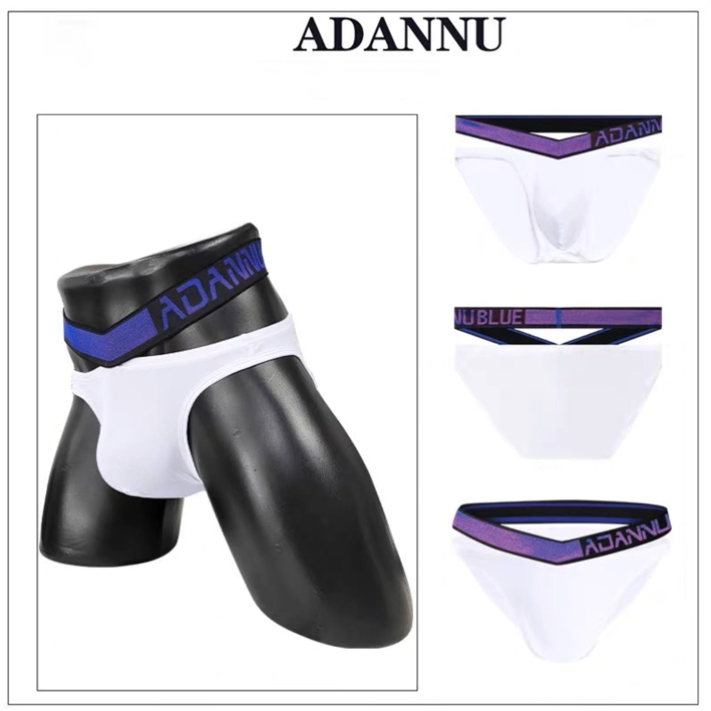 ADANNU MEN’S DOUBLE WAIST BELT BRIEFS