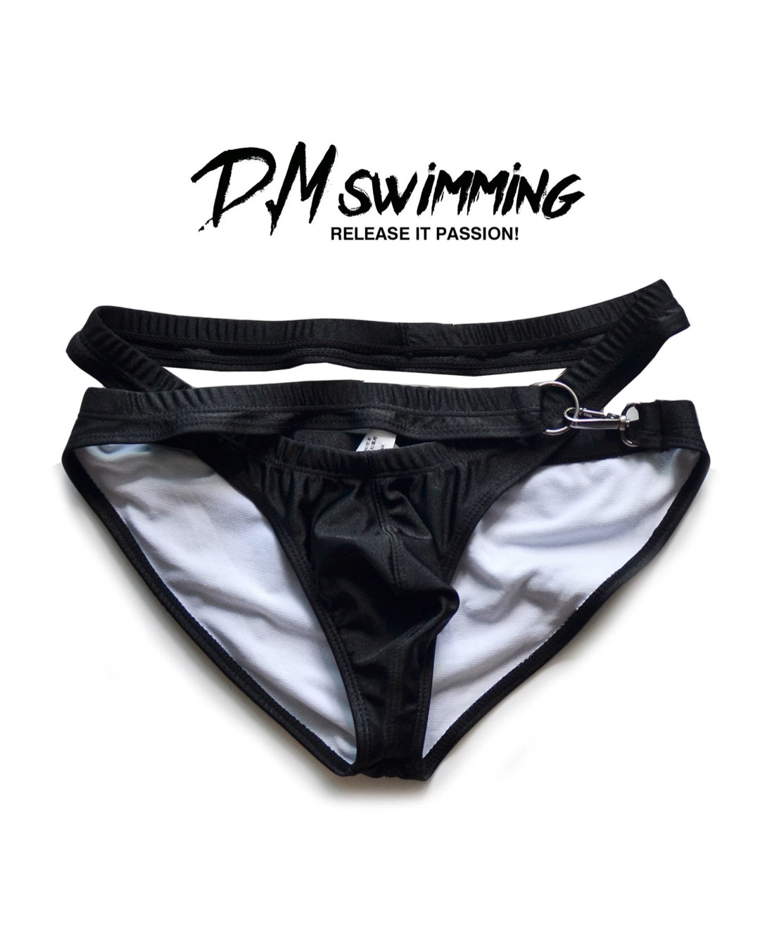 DM MEN’S DESIGNER WAIST BUCKLE SWIMWEAR
