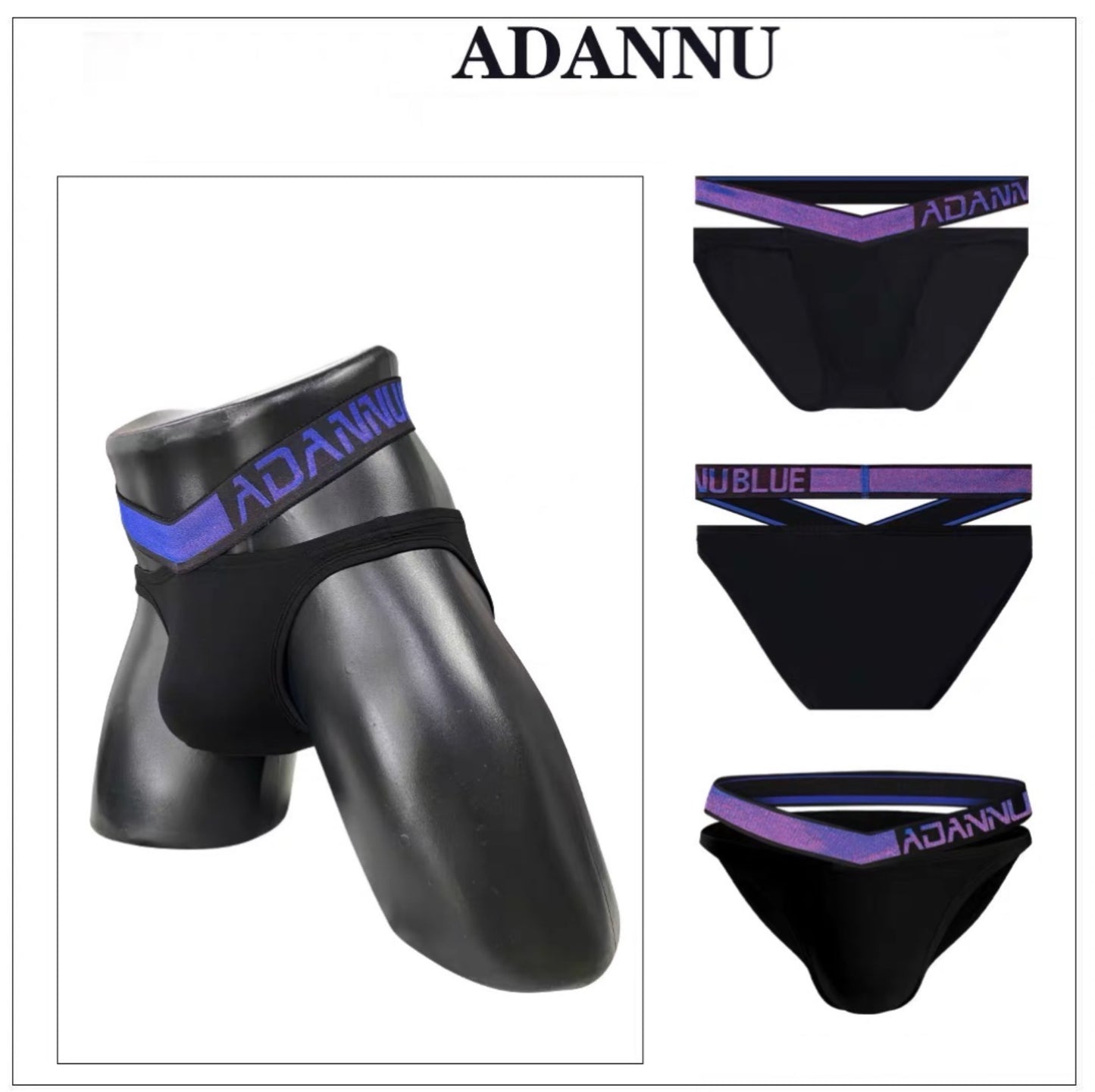 ADANNU MEN’S DOUBLE WAIST BELT BRIEFS