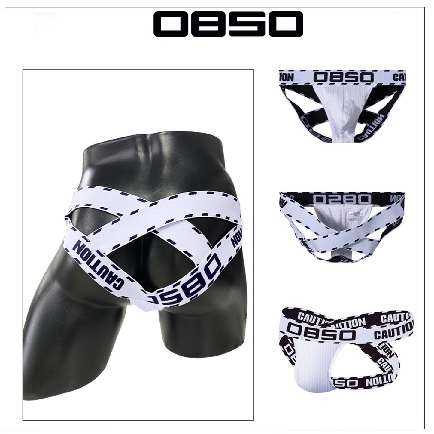 OBSO MEN’S CROSS STRAP BUM LIFTING JOCKSTRAP