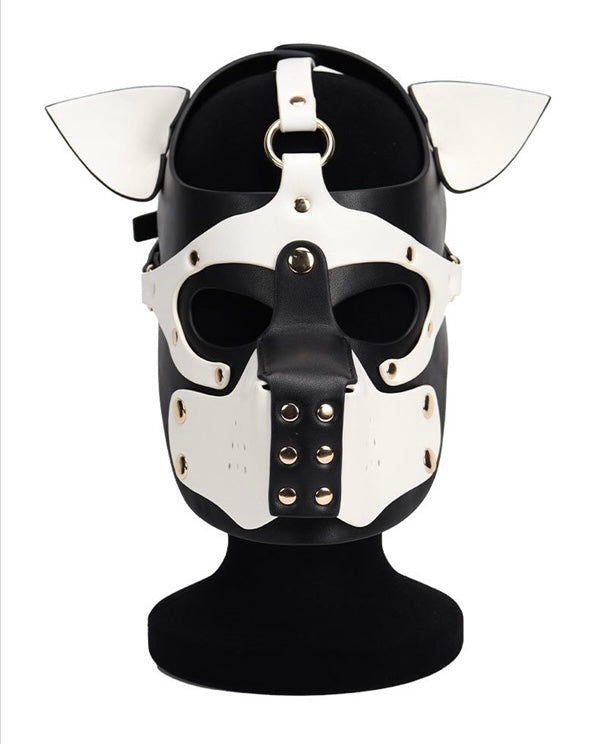UNISEX PREMIUM PU LEATHER PUP PLAY HOODS