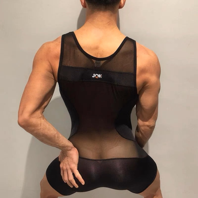 MIBOER MEN’S SHEER JUMPSUIT