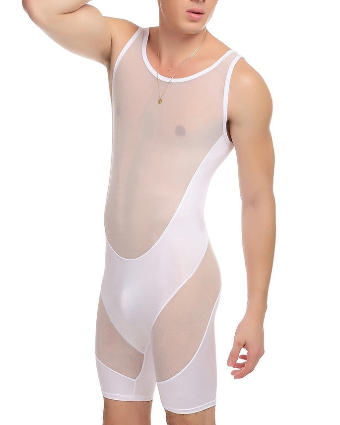 MIBOER MEN’S SHEER JUMPSUIT