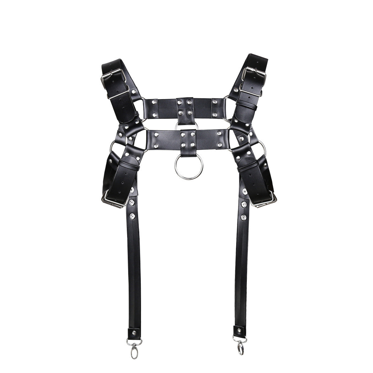 DOMUS MEN’S LEATHER BULLDOG SUSPENDER HARNESS