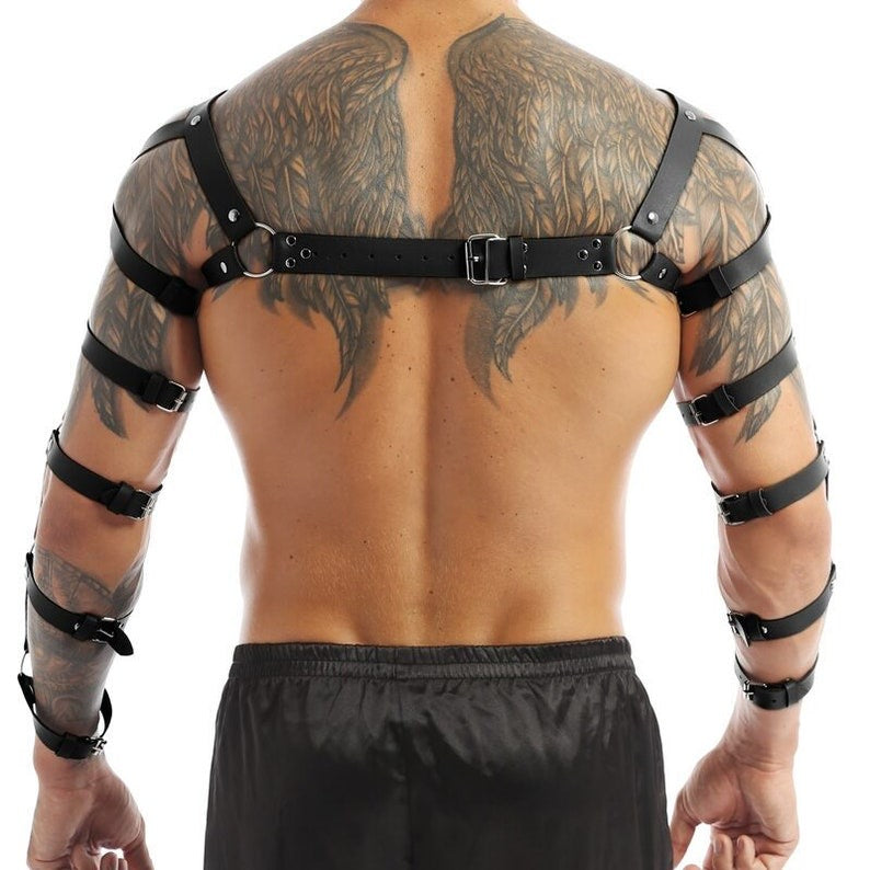 OLYMPUS MEN’S FULL-SLEEVE LEATHER HARNESS