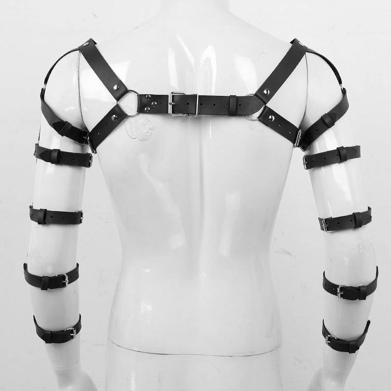 OLYMPUS MEN’S FULL-SLEEVE LEATHER HARNESS