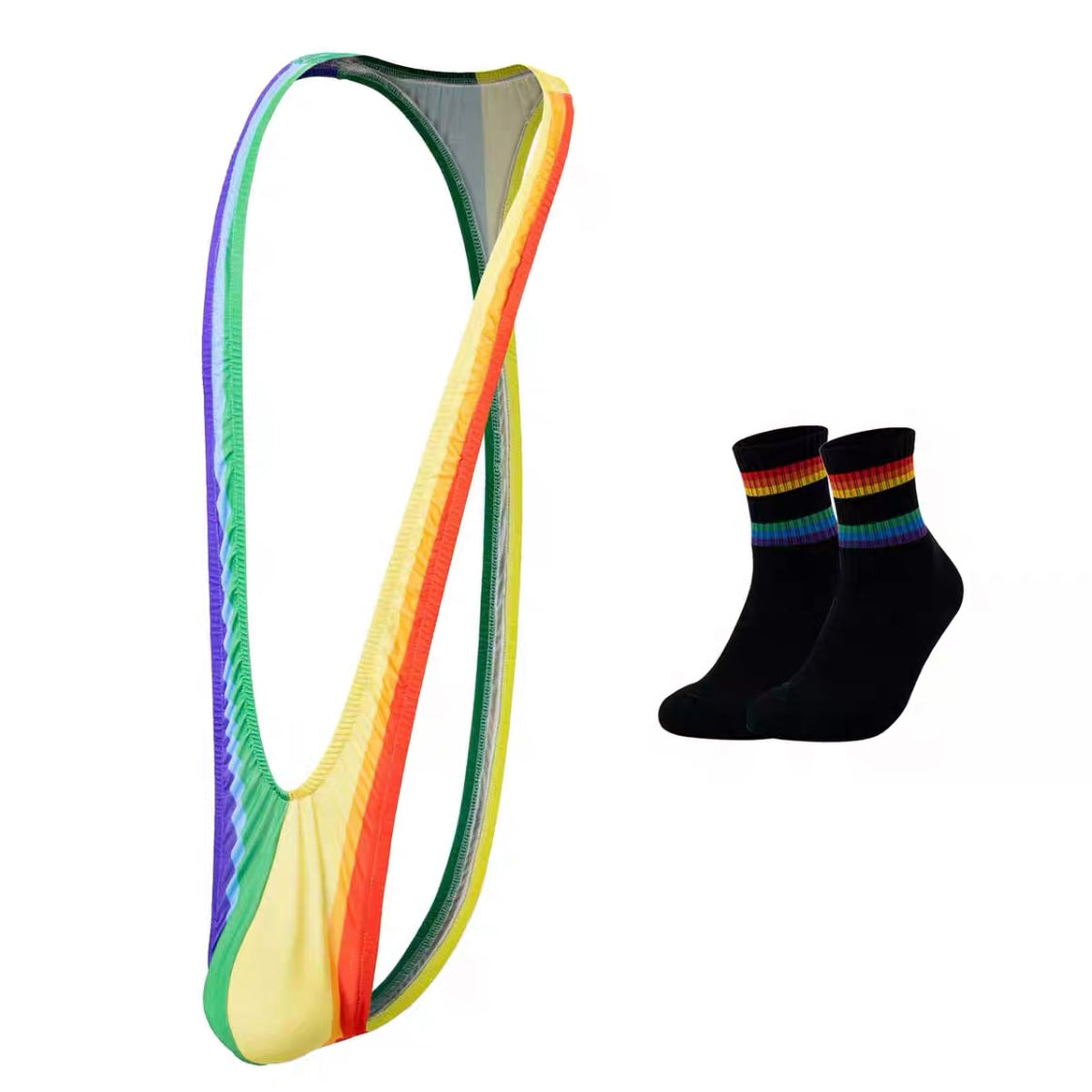 CLEVER- MENMODE PRIDE G-STRING SINGLET AND SOCK PACK