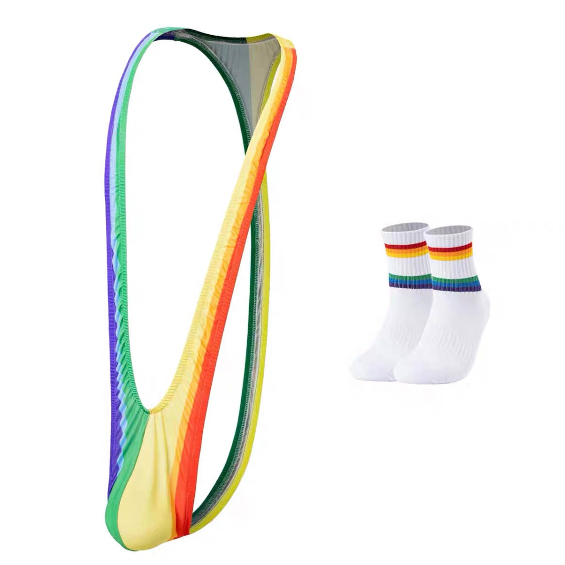 CLEVER- MENMODE PRIDE G-STRING SINGLET AND SOCK PACK
