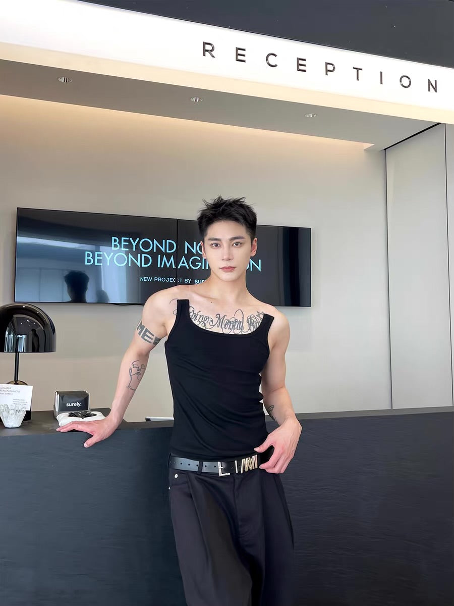 INVISIBLE SHOULDER STRAP KOREAN TANK TOPS
