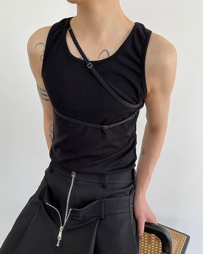 CHEST HARNESS KOREAN TANK TOP