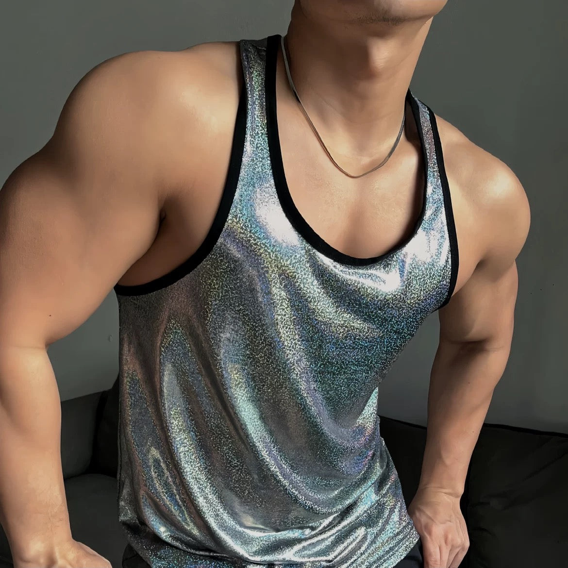 MEN’S ELECTRO OPTICAL TANK TOP