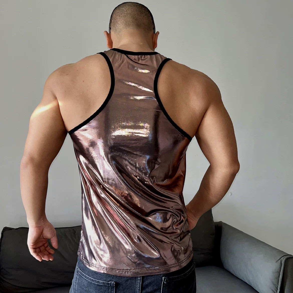 MEN’S METALLIC TANK TOP