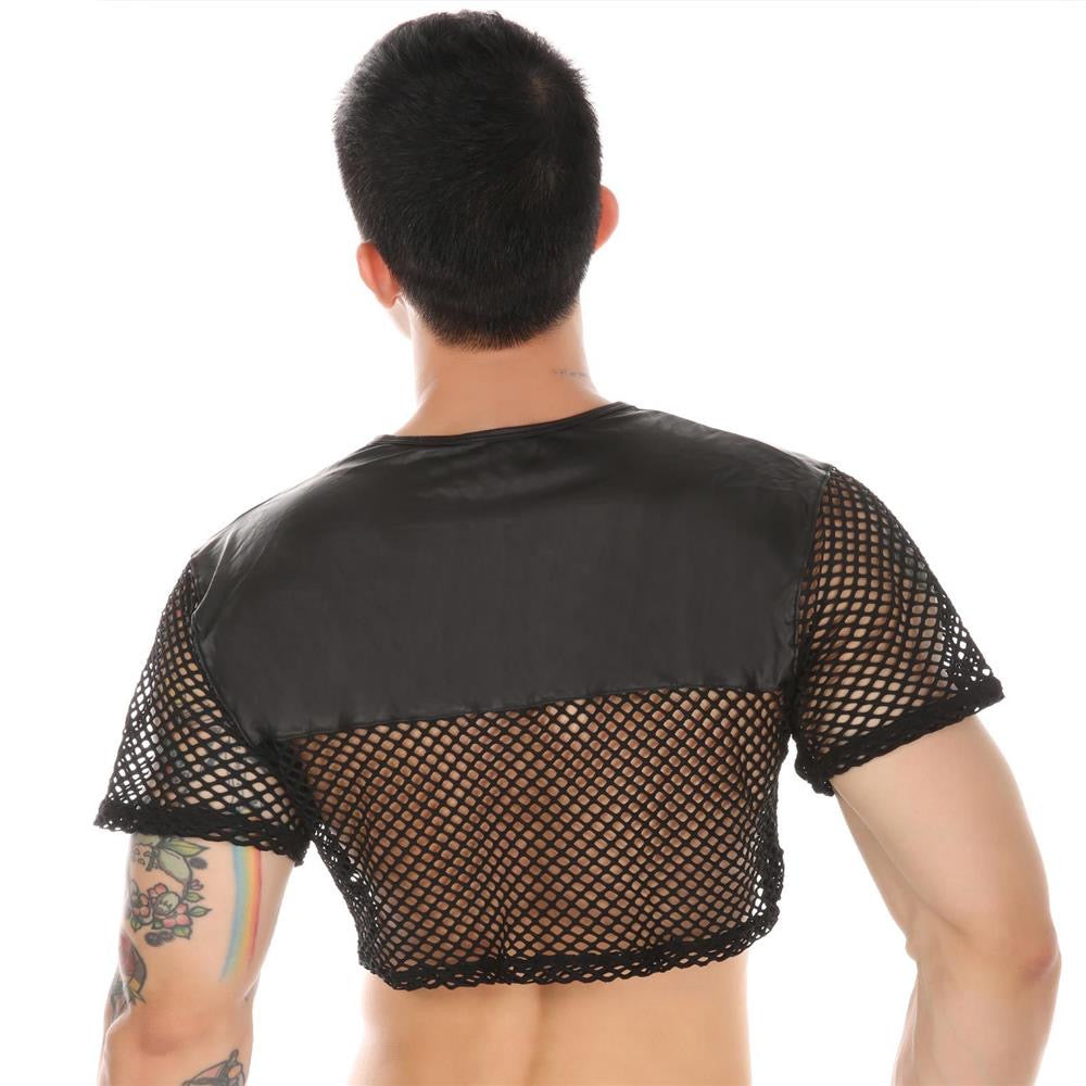 MEN’S LEATHER CROP TOP