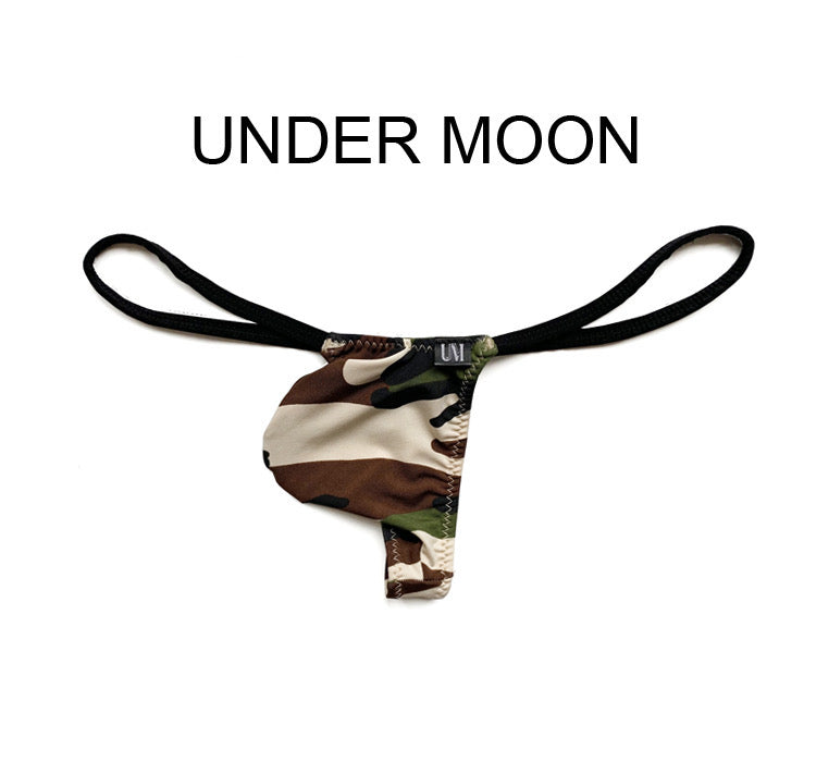 MEN’S LEOPARD PATTERN CAMOUFLAGE T-BACK THONG