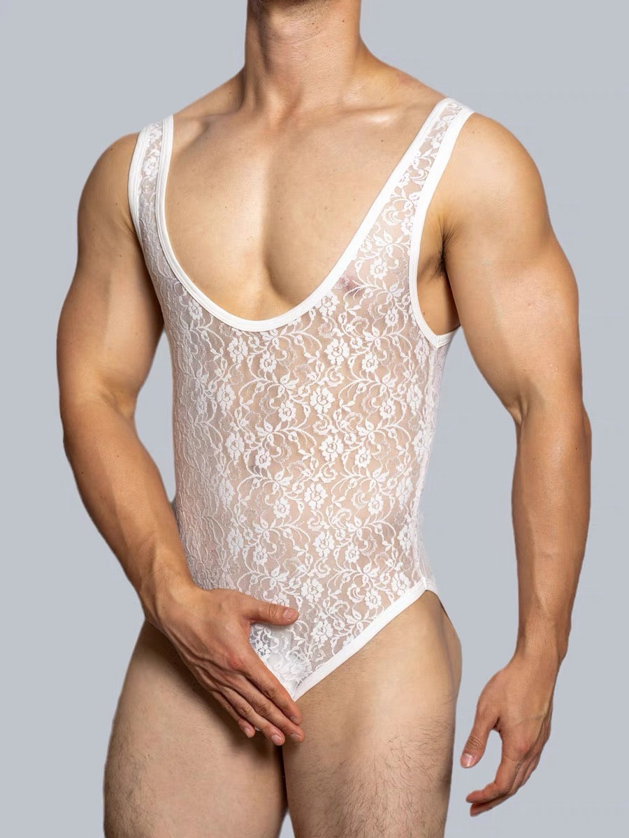 DM MEN’S FLORA LACE BODYSUIT