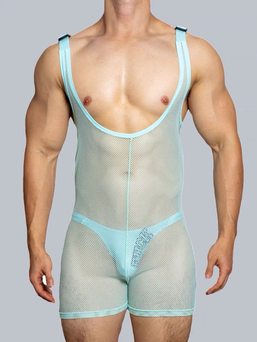 DM MEN’S BODY SCULPTING SHEER JUMPSUIT