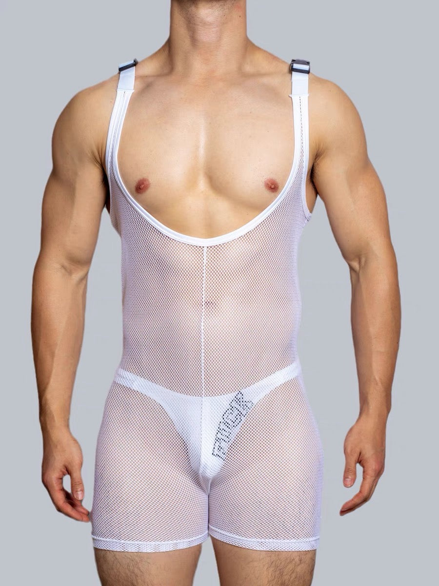 DM MEN’S BODY SCULPTING SHEER JUMPSUIT