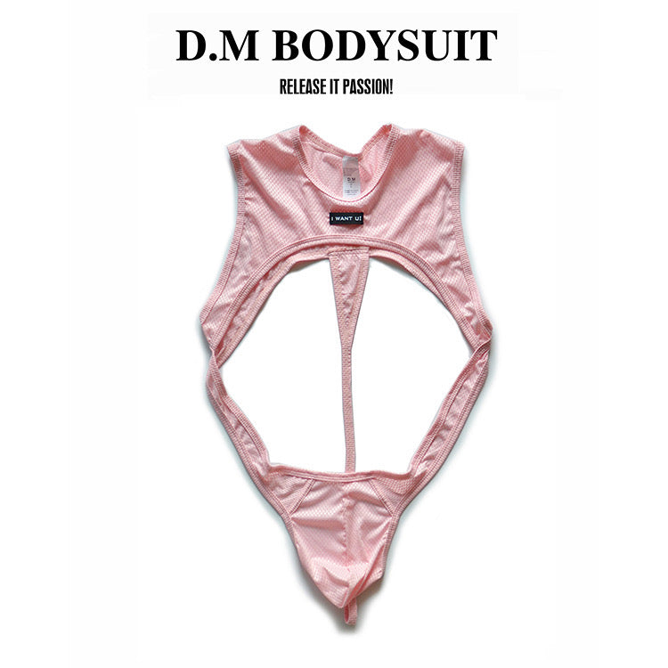 DM MEN’S OPEN ABS T BACK BODYSUIT