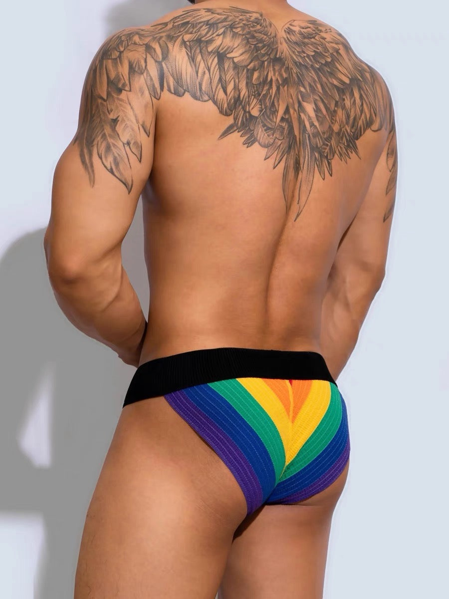 DM MEN’S KNITTED RAINBOW SEMI BRIEFS