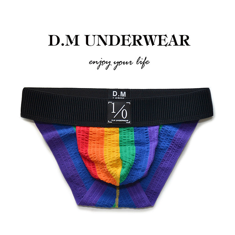 DM MEN’S KNITTED RAINBOW SEMI BRIEFS