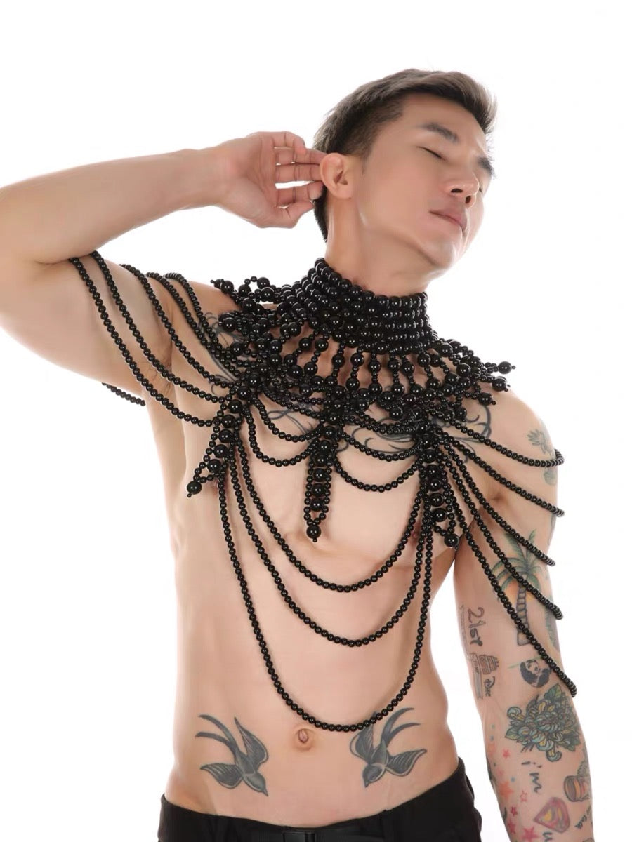 THE ETERNAL HANDMADE MEN’S PEARL BODY HARNESS