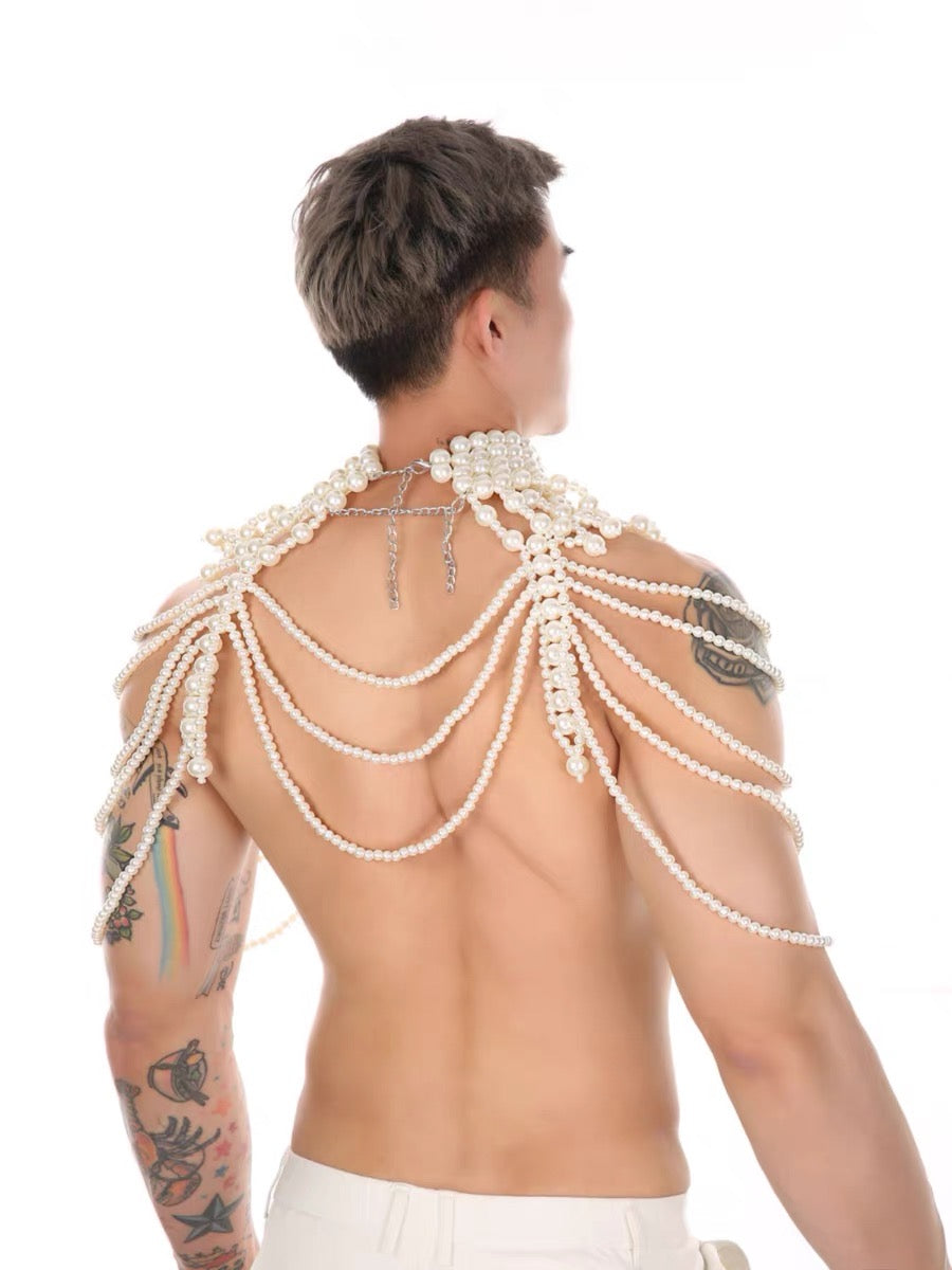 THE ETERNAL HANDMADE MEN’S PEARL BODY HARNESS