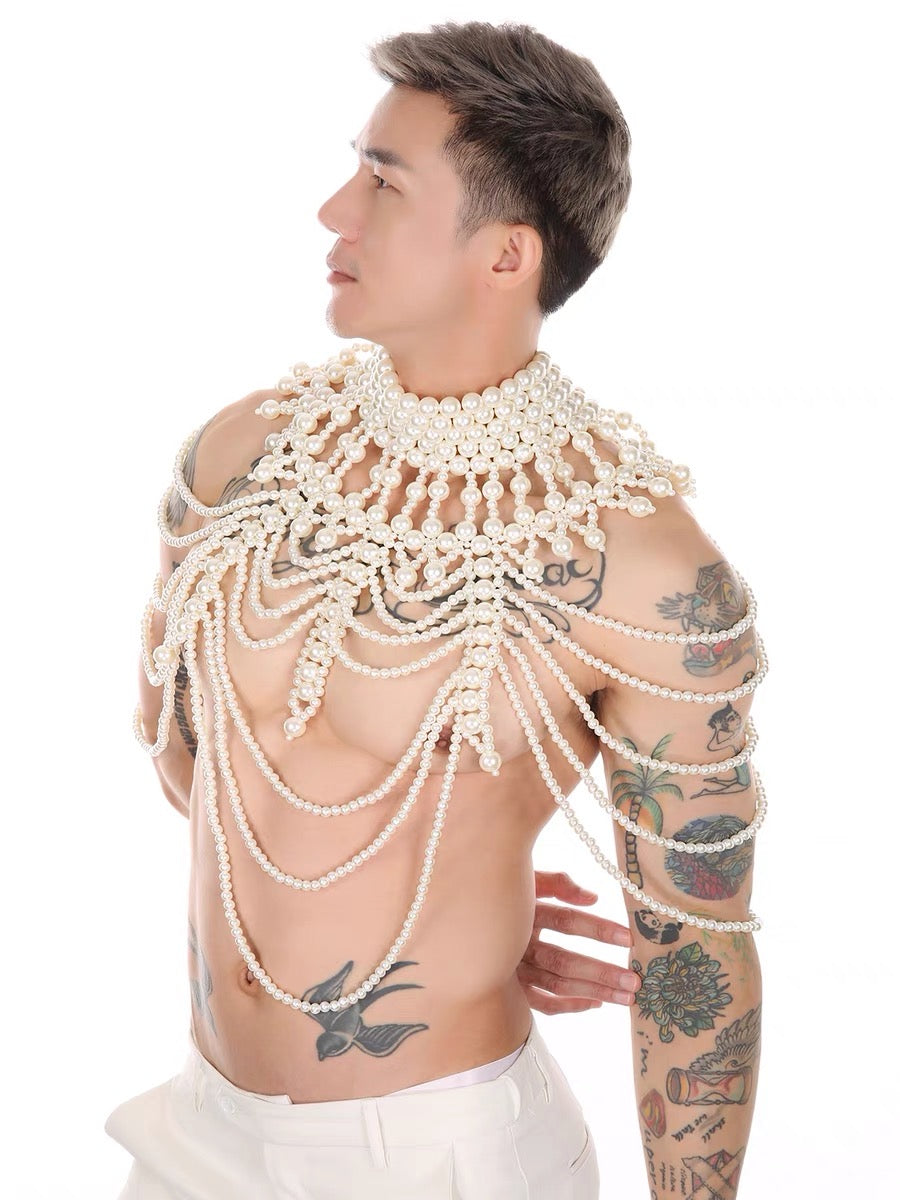 THE ETERNAL HANDMADE MEN’S PEARL BODY HARNESS