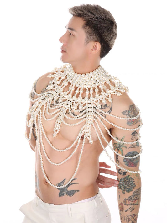 THE ETERNAL HANDMADE MEN’S PEARL BODY HARNESS