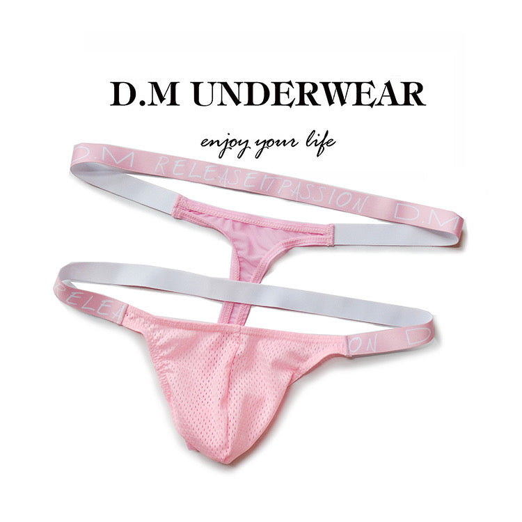 DM MEN’S DOUBLE WAISTBAND T-BACK THONG
