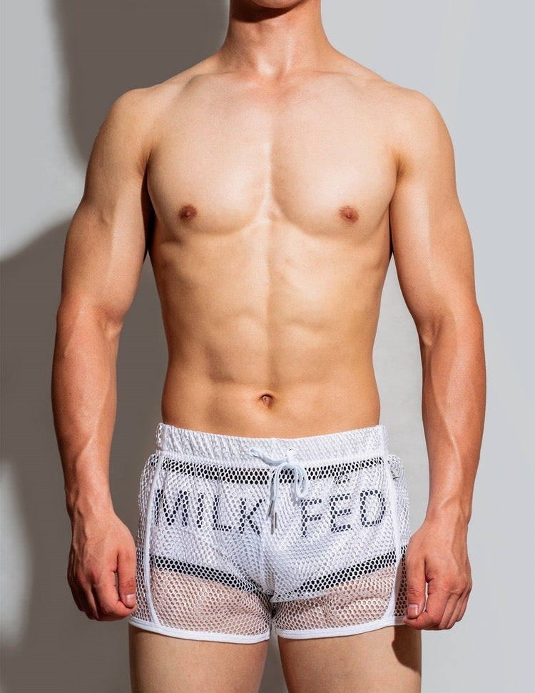 DM MEN’S FISH NET SEE-THROUGH SHORTS