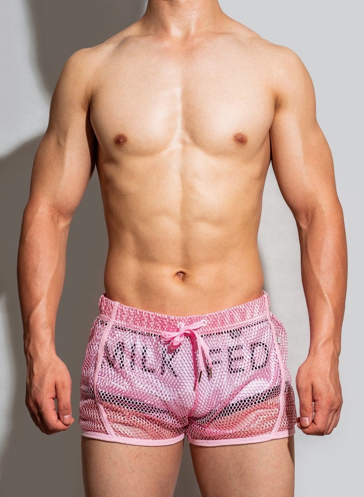 DM MEN’S FISH NET SEE-THROUGH SHORTS