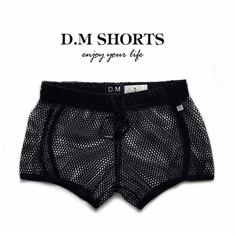 DM MEN’S FISH NET SEE-THROUGH SHORTS