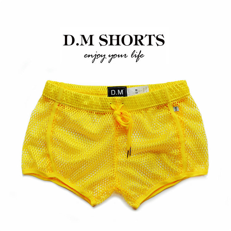 DM MEN’S FISH NET SEE-THROUGH SHORTS