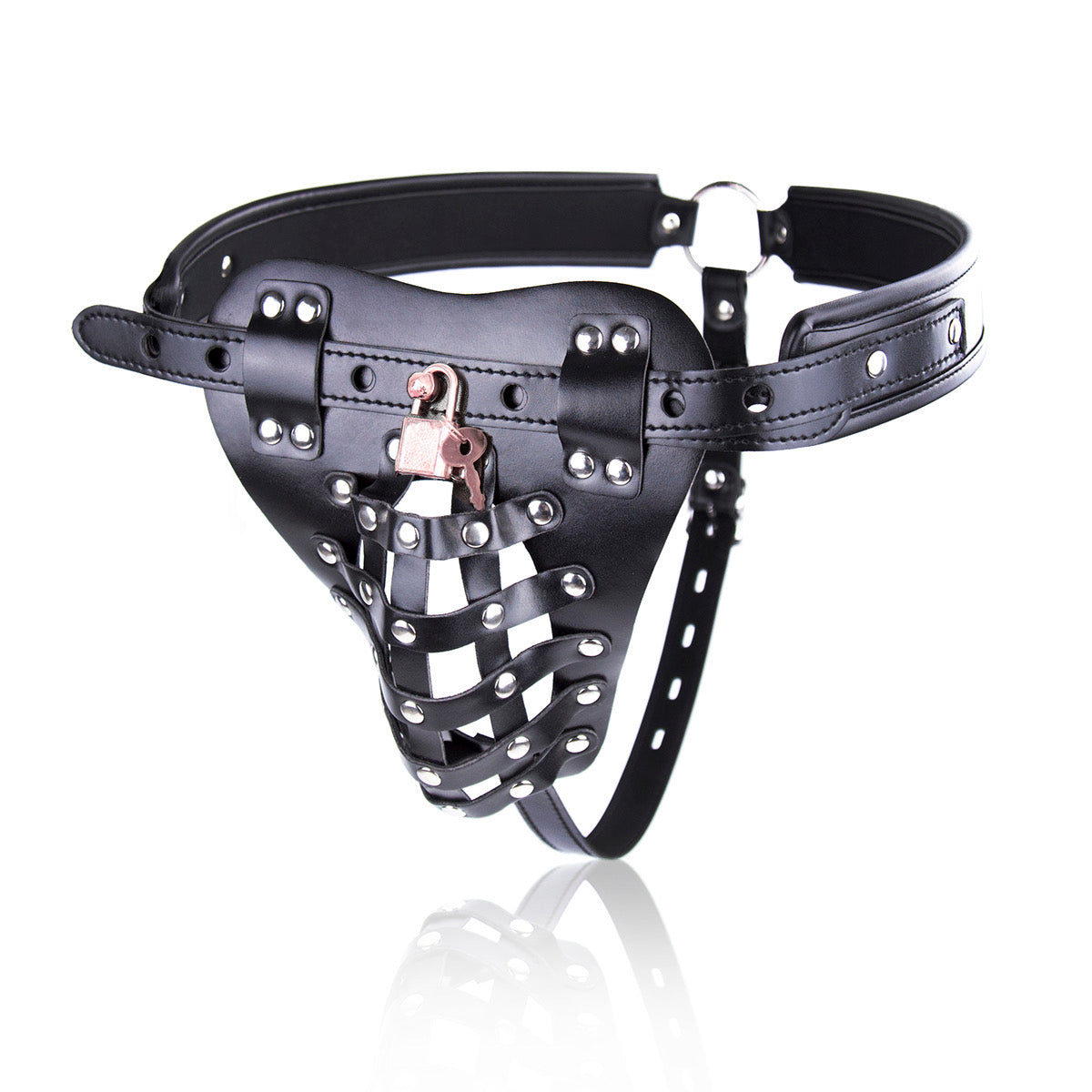 MEN’S CHASTITY LEATHER G-STRING THONGS