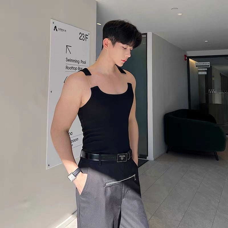 INVISIBLE SHOULDER STRAP KOREAN TANK TOPS