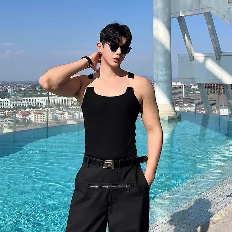 INVISIBLE SHOULDER STRAP KOREAN TANK TOPS