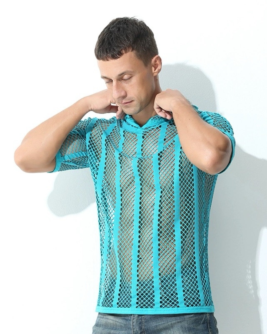 FKZ MEN’S FISHNET MESH HOODIES