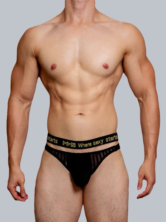DM MEN’S DOUBLE STRAPPED MESH BRIEFS