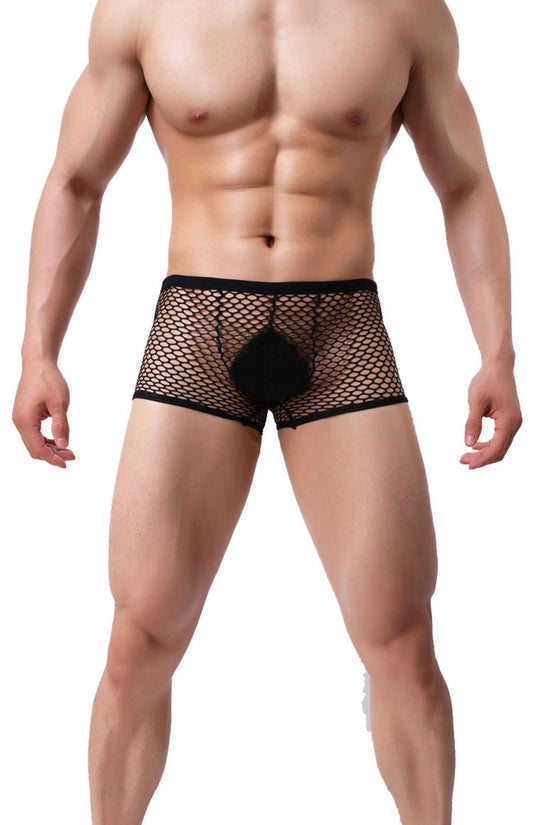 MEN’S SEE-THROUGH MESH BOXERS AND BRIEFS