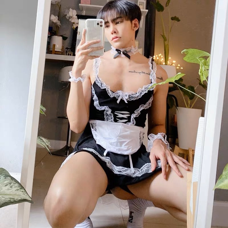 MEN’S FEMBOY MAID COSTUME LINGERIE PACK