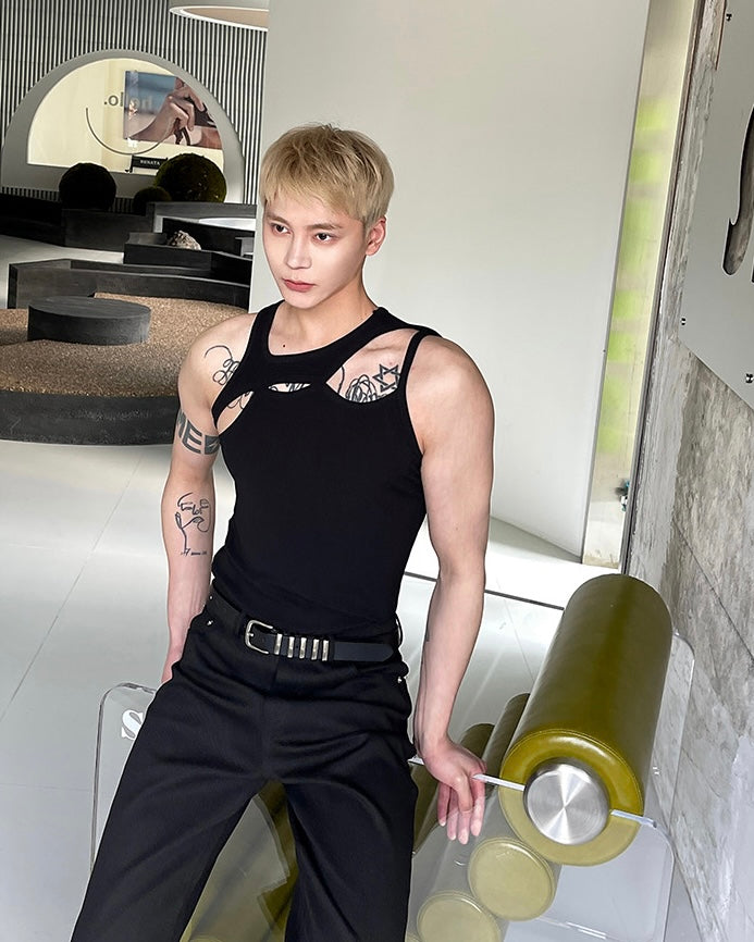 HOLLOW OUT SUMMER KOREAN TANK TOP