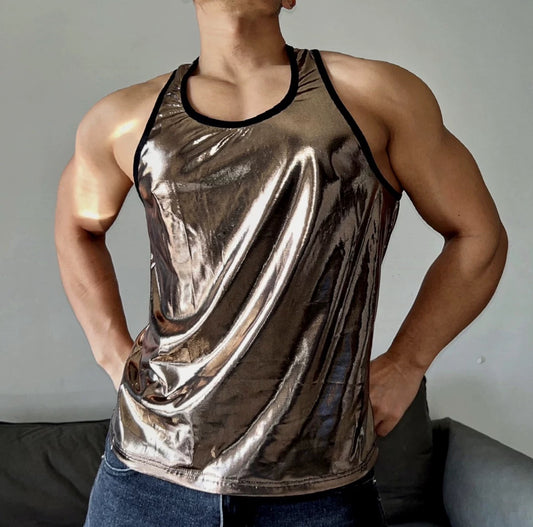 MEN’S METALLIC TANK TOP