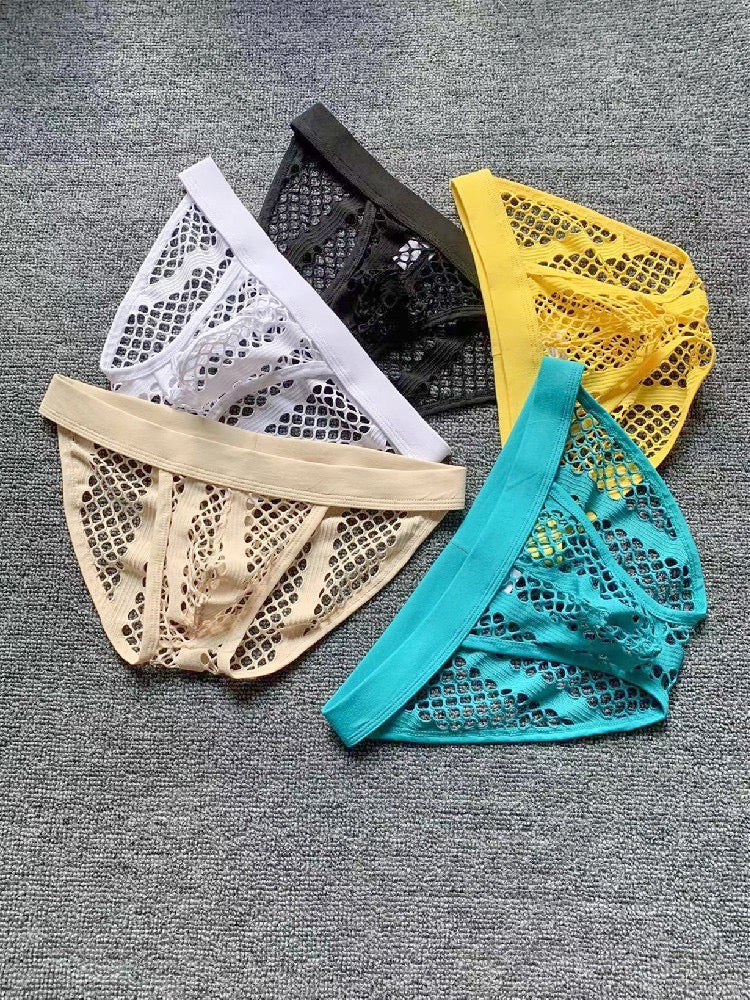 MEN’S FISHNET MESH BRIEFS