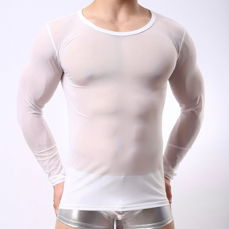 MEN’S ICE SILK MESH FULL-SLEEVE TANK TOP
