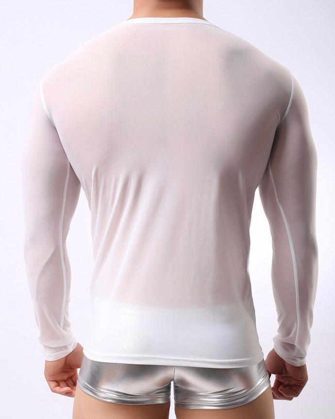 MEN’S ICE SILK MESH FULL-SLEEVE TANK TOP