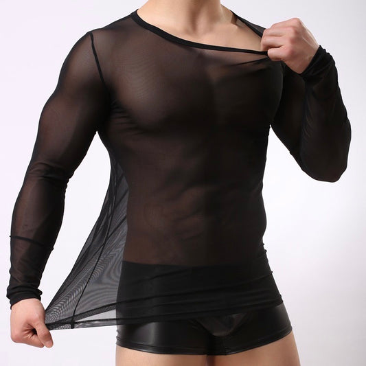 MEN’S ICE SILK MESH FULL-SLEEVE TANK TOP