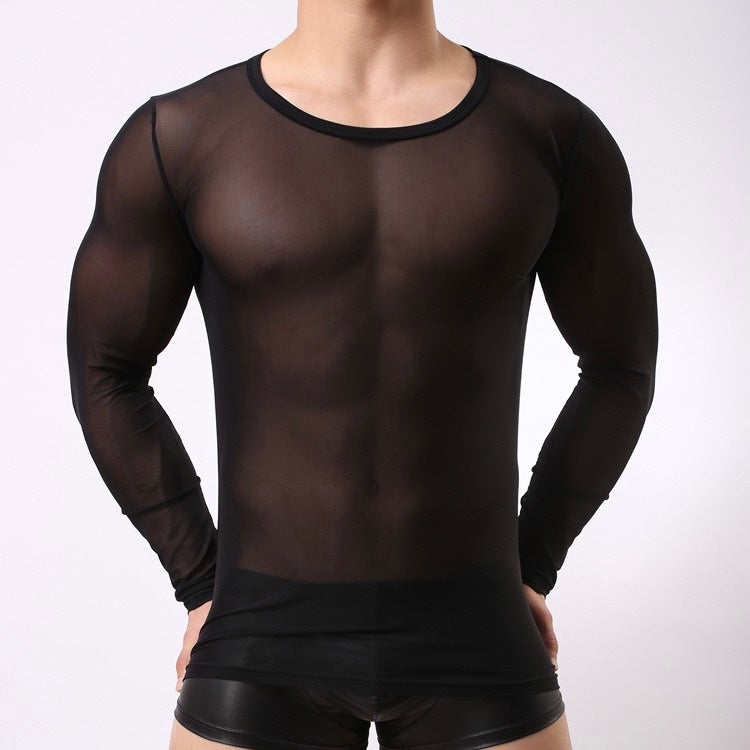 MEN’S ICE SILK MESH FULL-SLEEVE TANK TOP
