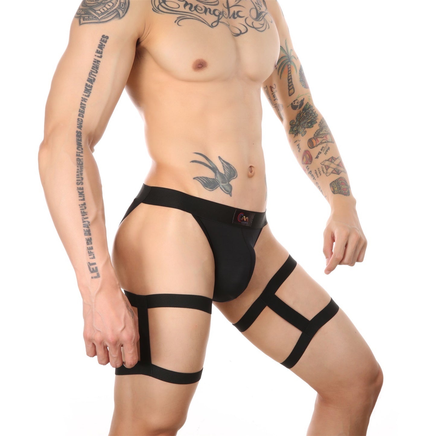 MEN’S LEG HARNESS DOUBLE RING JOCKSTRAP