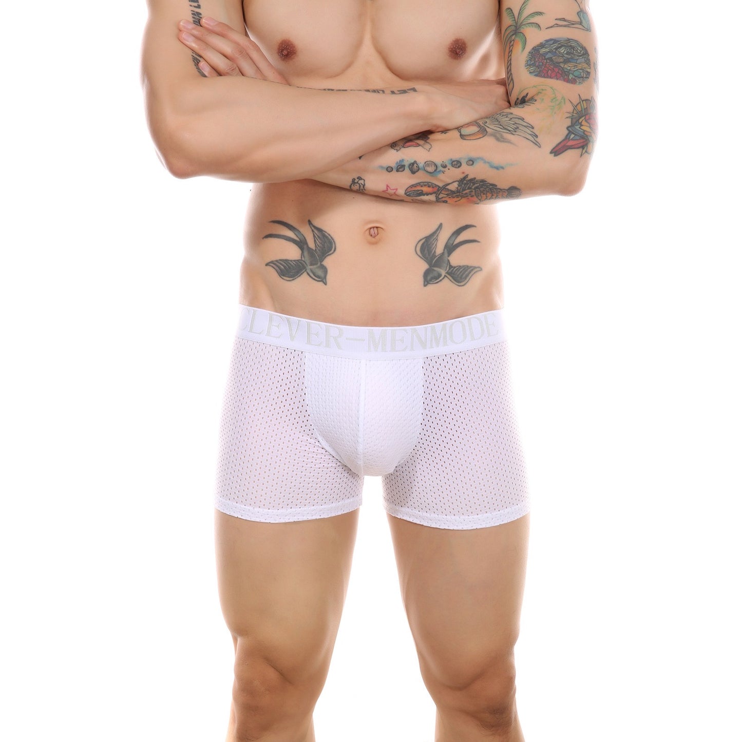 MEN’S BUTT PADDED MESH BOXER BRIEFS
